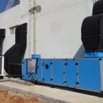 Packaged Air Handling Unit with Blowers, Cooling Coil, and Filters