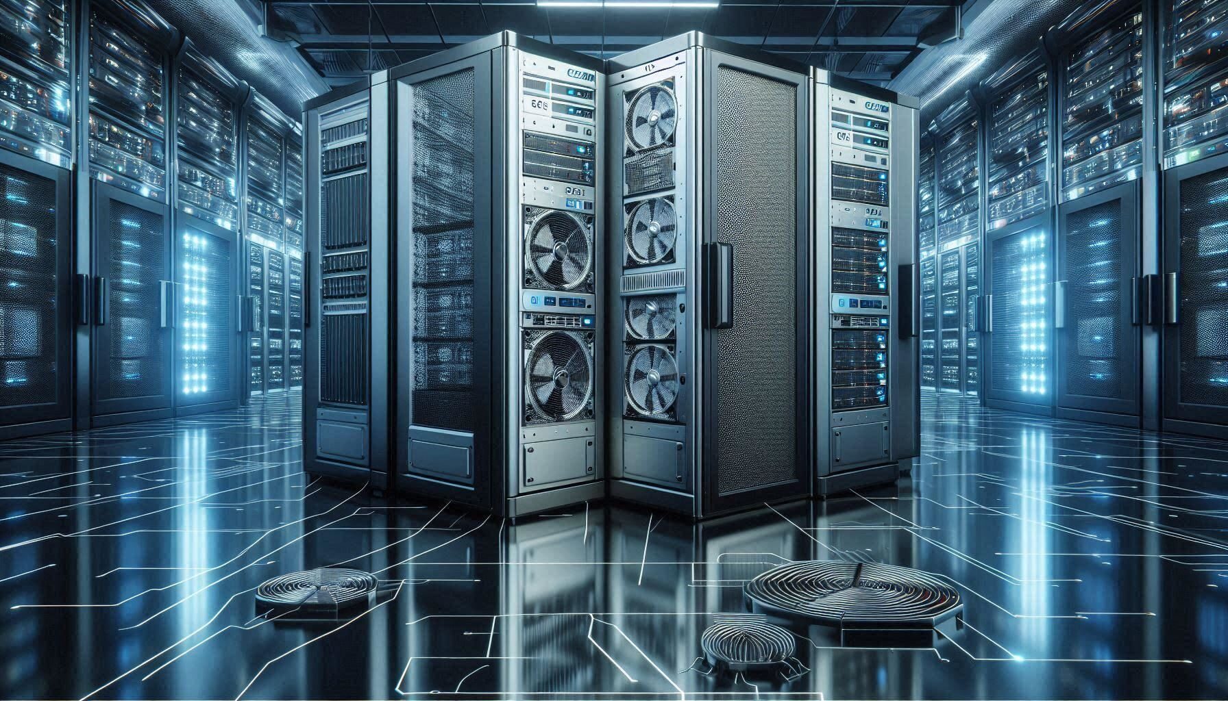 Diagram of a precision AC system highlighting its benefits for data centers.