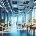 Healthy indoor air quality in a modern commercial office space