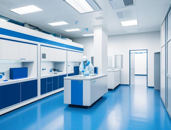 Diagram illustrating best practices for cleanroom particle control in pharmaceutical and semiconductor industries.