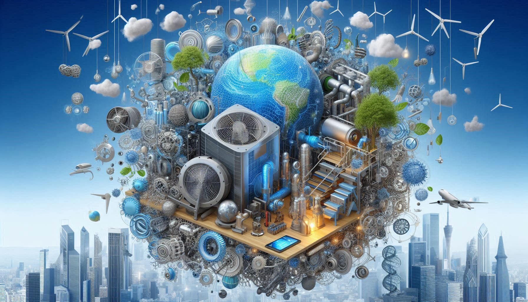 Diagram showing the hidden environmental and economic impacts of overdesigned HVAC systems.