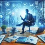 An HVAC Planning Manager inspecting a commercial air conditioning system