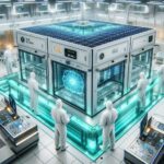 A modern cleanroom with advanced HVAC systems