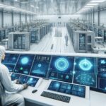 IoT cleanroom monitoring system displaying real-time semiconductor fab environmental data